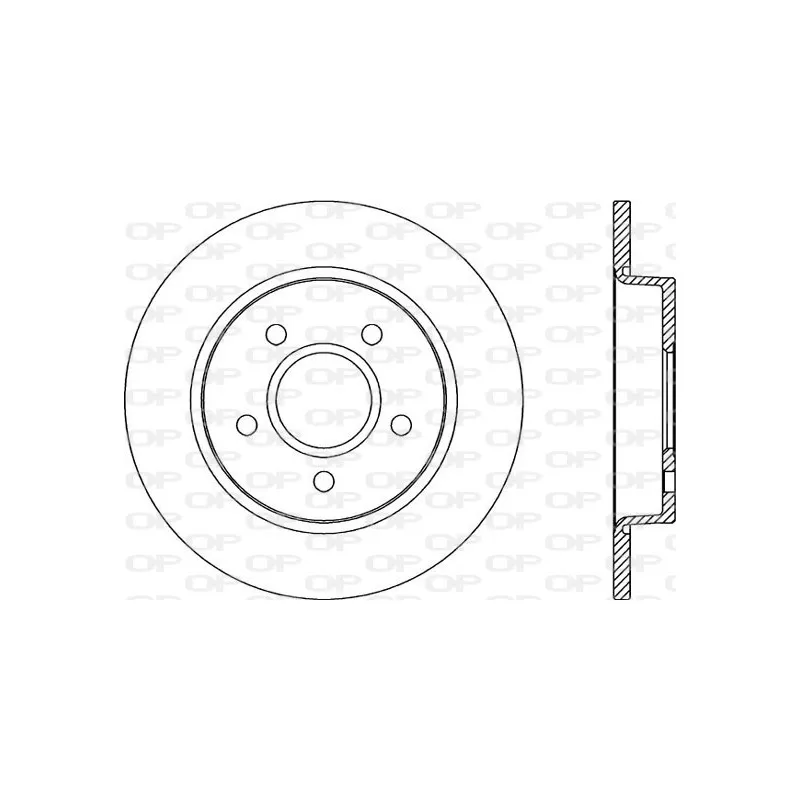 Jeu de 2 disques de frein arrière OPEN PARTS BDA2041.10