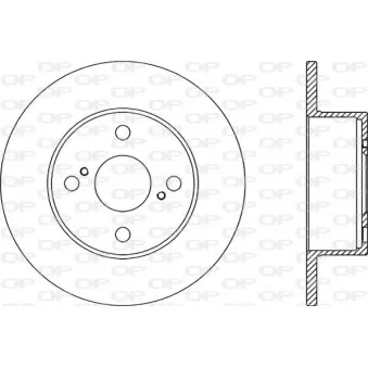 Jeu de 2 disques de frein arrière OPEN PARTS BDA2044.10