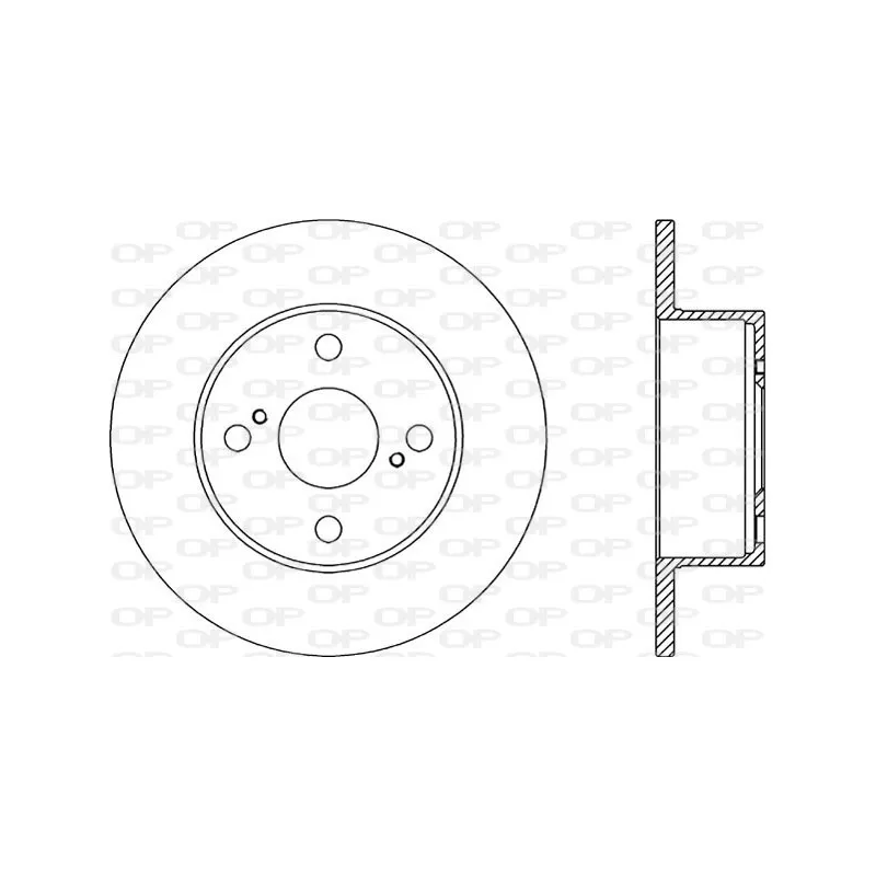 Jeu de 2 disques de frein arrière OPEN PARTS BDA2044.10