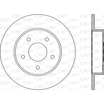 Jeu de 2 disques de frein arrière OPEN PARTS BDA2046.10