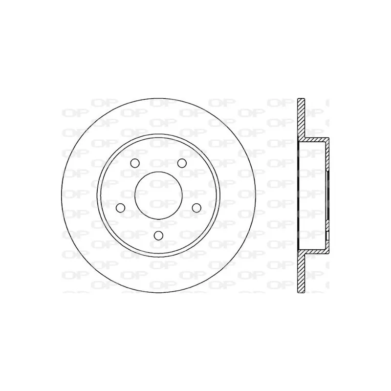 Jeu de 2 disques de frein arrière OPEN PARTS BDA2046.10