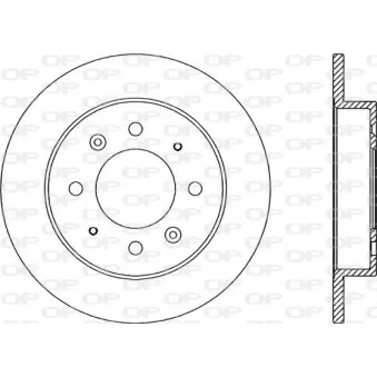 Jeu de 2 disques de frein arrière OPEN PARTS