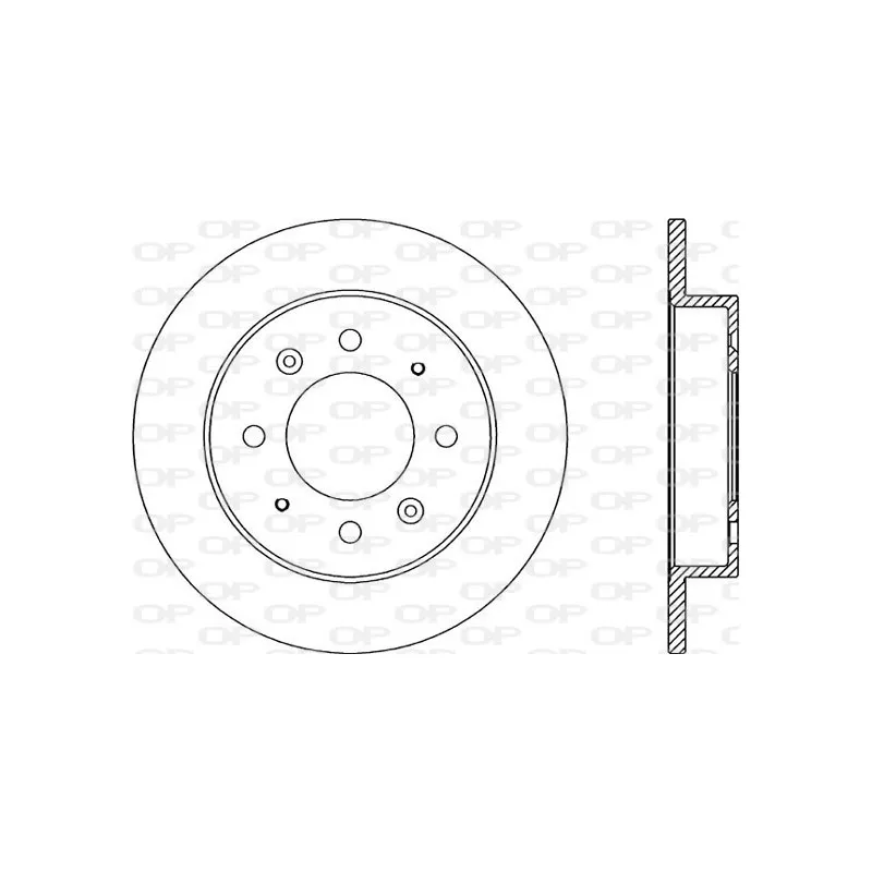Jeu de 2 disques de frein arrière OPEN PARTS BDA2047.10