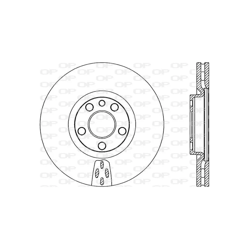 Jeu de 2 disques de frein avant OPEN PARTS BDA2052.20