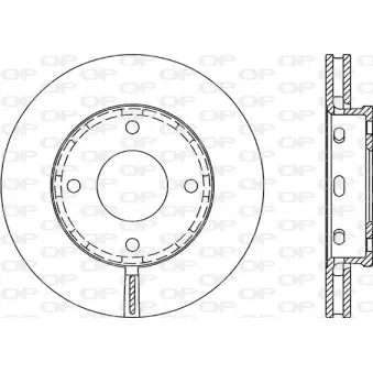 Jeu de 2 disques de frein avant OPEN PARTS BDA2055.20