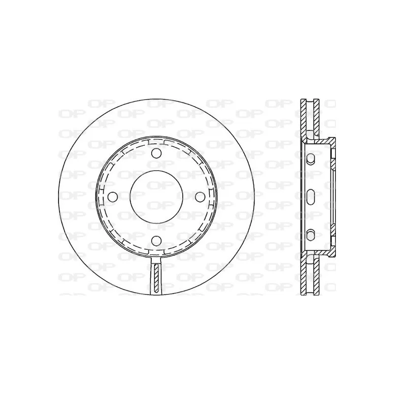 Jeu de 2 disques de frein avant OPEN PARTS BDA2055.20