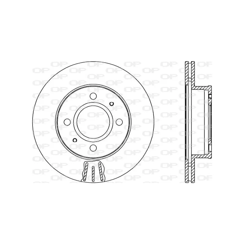 Jeu de 2 disques de frein avant OPEN PARTS BDA2056.20