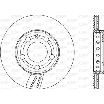 Jeu de 2 disques de frein avant OPEN PARTS BDA2066.20