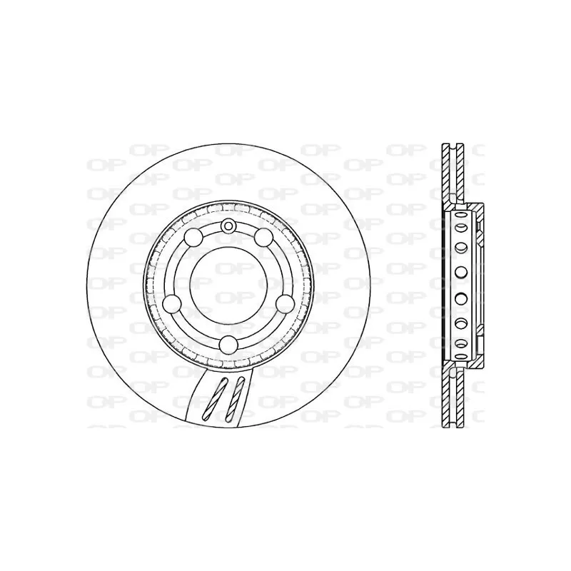 Jeu de 2 disques de frein avant OPEN PARTS BDA2066.20