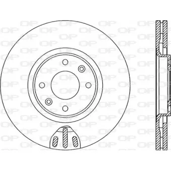 Jeu de 2 disques de frein avant OPEN PARTS BDA2068.20