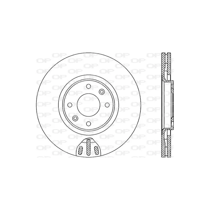 Jeu de 2 disques de frein avant OPEN PARTS BDA2068.20