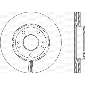 Jeu de 2 disques de frein avant OPEN PARTS BDA2069.20