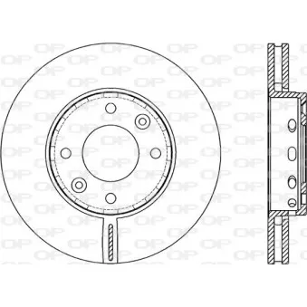 Jeu de 2 disques de frein avant OPEN PARTS BDA2070.20