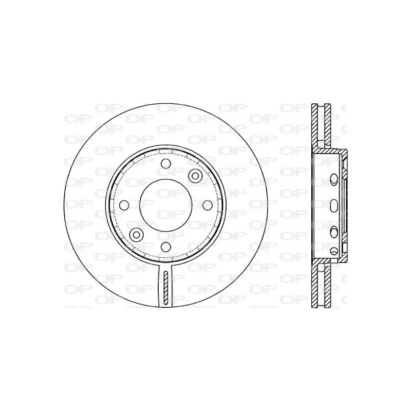 Jeu de 2 disques de frein avant OPEN PARTS BDA2070.20