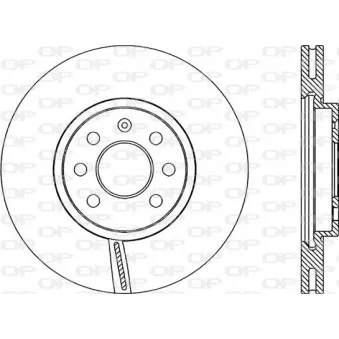 Jeu de 2 disques de frein avant OPEN PARTS BDA2074.20