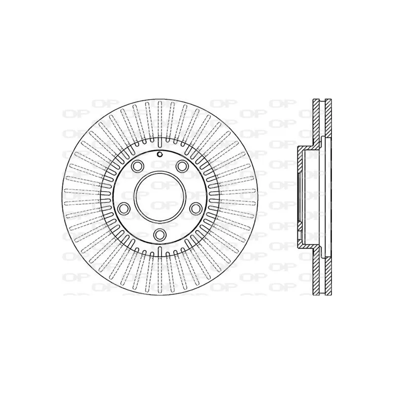 Jeu de 2 disques de frein avant OPEN PARTS BDA2075.20