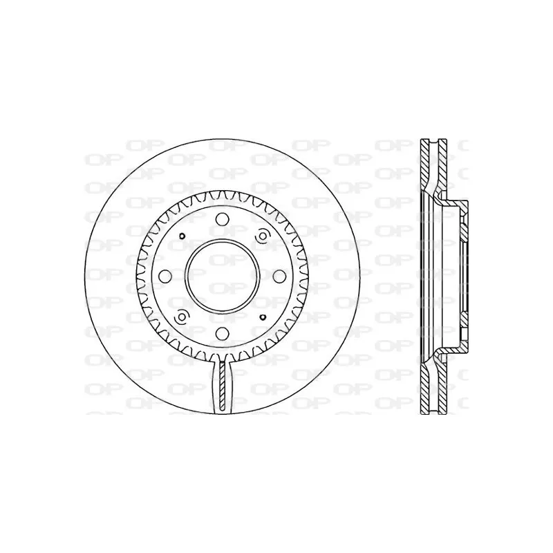 Jeu de 2 disques de frein avant OPEN PARTS BDA2084.20