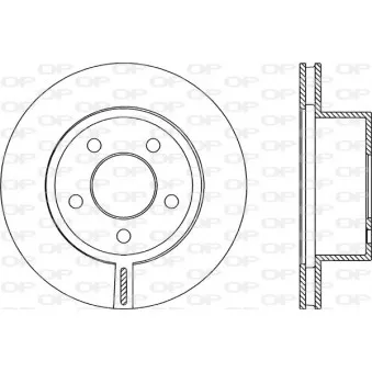 Jeu de 2 disques de frein avant OPEN PARTS BDA2089.20