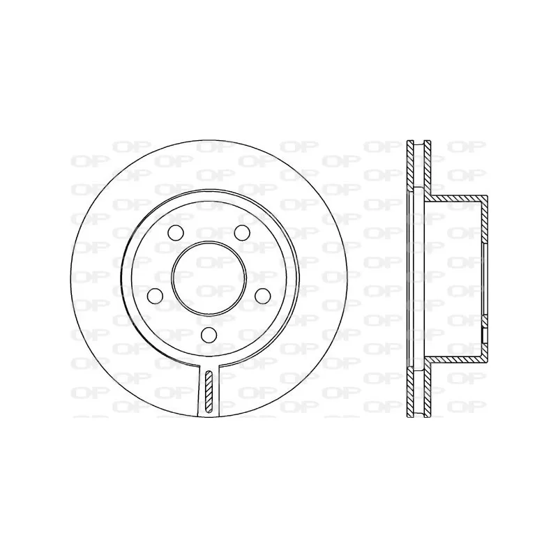 Jeu de 2 disques de frein avant OPEN PARTS BDA2089.20