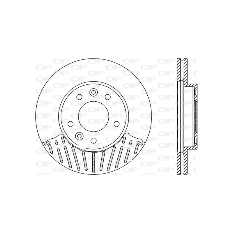 Jeu de 2 disques de frein avant OPEN PARTS BDA2124.20