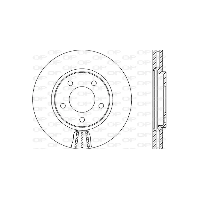 Jeu de 2 disques de frein avant OPEN PARTS BDA2130.20
