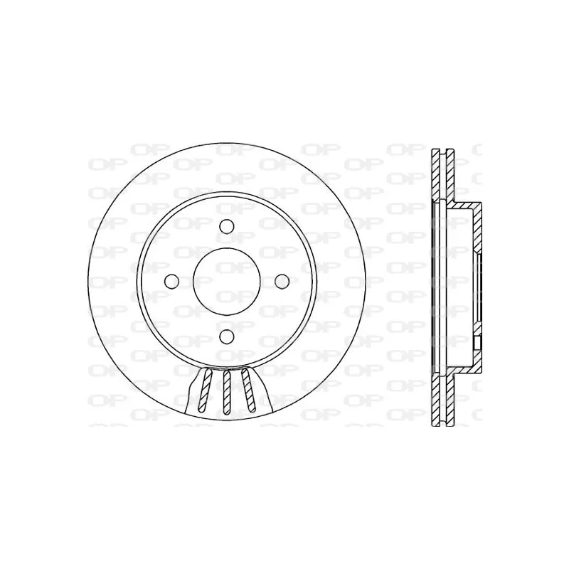 Jeu de 2 disques de frein avant OPEN PARTS BDA2131.20