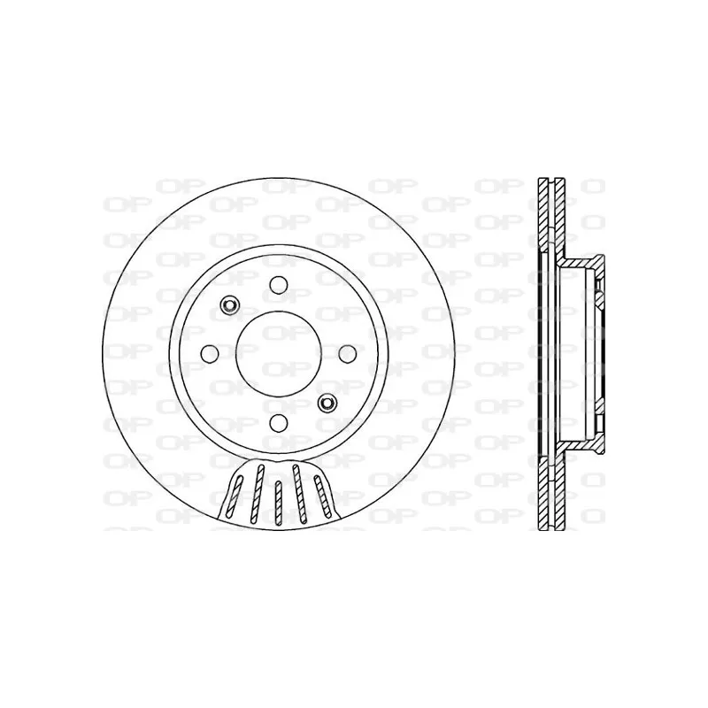 Jeu de 2 disques de frein avant OPEN PARTS BDA2132.20