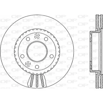 Jeu de 2 disques de frein avant OPEN PARTS BDA2137.20