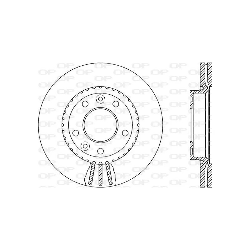 Jeu de 2 disques de frein avant OPEN PARTS BDA2137.20