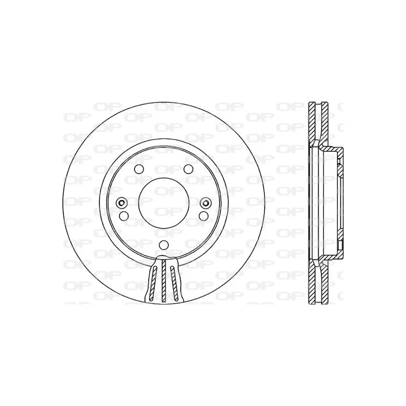 Jeu de 2 disques de frein avant OPEN PARTS BDA2138.20