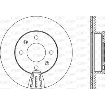 Jeu de 2 disques de frein avant OPEN PARTS BDA2140.20