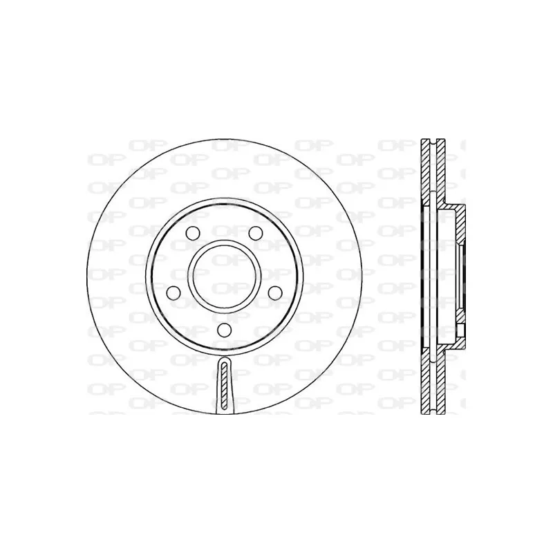 Jeu de 2 disques de frein avant OPEN PARTS BDA2141.20