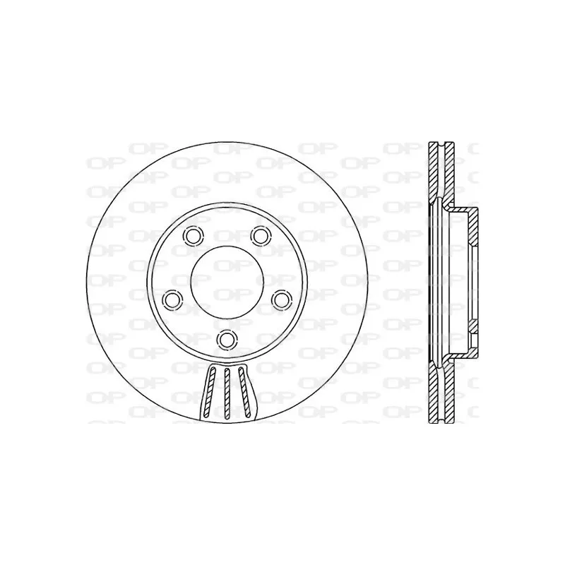 Jeu de 2 disques de frein avant OPEN PARTS BDA2142.20