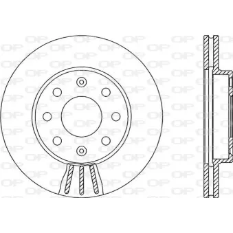 Jeu de 2 disques de frein avant OPEN PARTS BDA2145.20