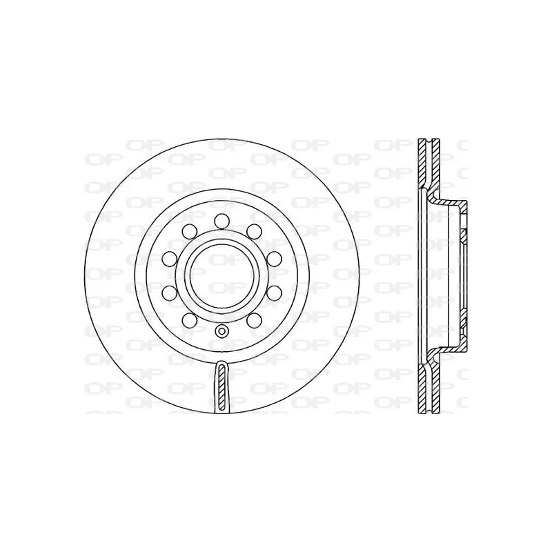 Jeu de 2 disques de frein avant OPEN PARTS BDA2150.20