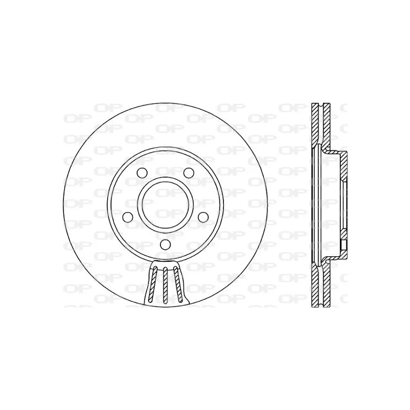 Jeu de 2 disques de frein avant OPEN PARTS BDA2152.20