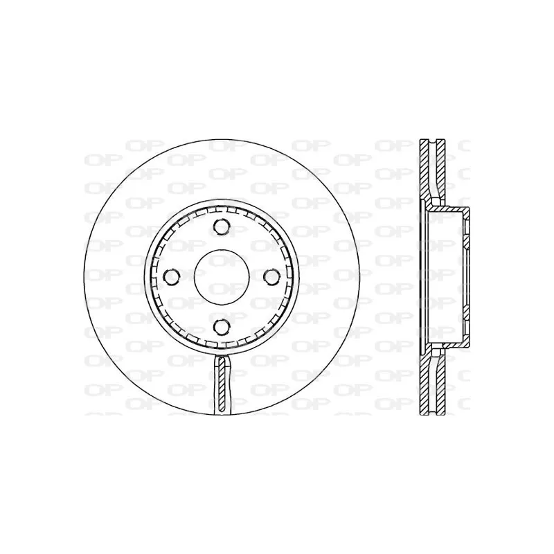 Jeu de 2 disques de frein avant OPEN PARTS BDA2155.20