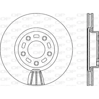 Jeu de 2 disques de frein avant OPEN PARTS BDA2156.20