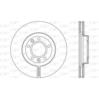 Jeu de 2 disques de frein avant OPEN PARTS BDA2158.20