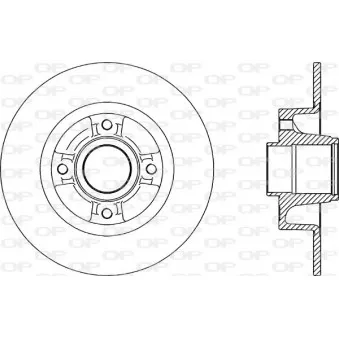 Jeu de 2 disques de frein arrière OPEN PARTS BDA2165.10