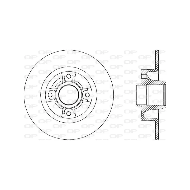 Jeu de 2 disques de frein arrière OPEN PARTS BDA2165.10
