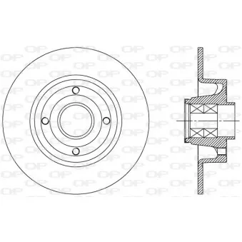 Jeu de 2 disques de frein arrière OPEN PARTS BDA2165.30