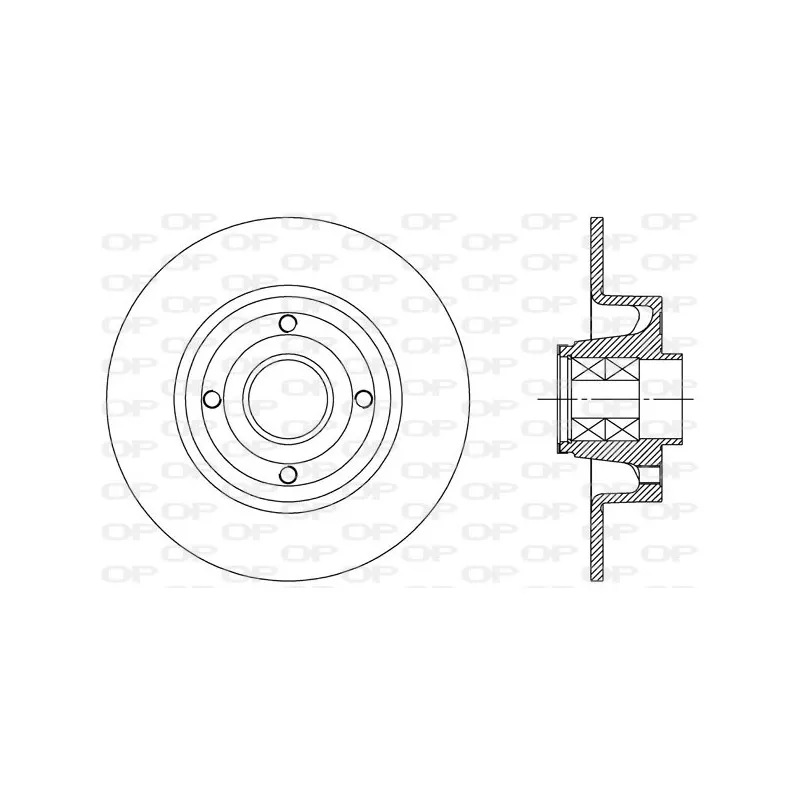 Jeu de 2 disques de frein arrière OPEN PARTS BDA2165.30