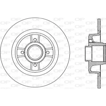 Jeu de 2 disques de frein arrière OPEN PARTS BDA2166.10