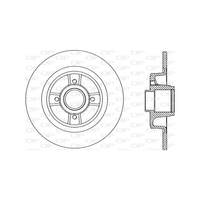Jeu de 2 disques de frein arrière OPEN PARTS BDA2166.10