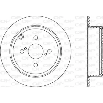 Jeu de 2 disques de frein arrière OPEN PARTS BDA2169.10