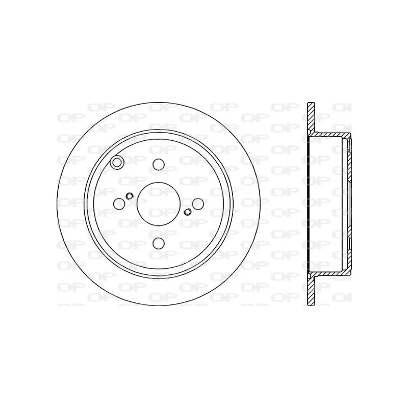 Jeu de 2 disques de frein arrière OPEN PARTS BDA2169.10