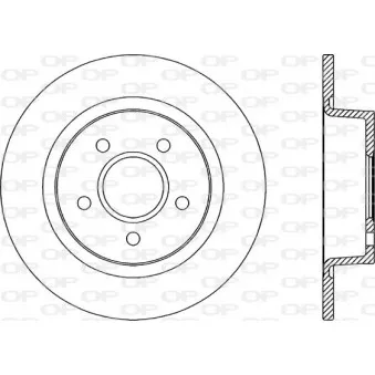 Jeu de 2 disques de frein arrière OPEN PARTS BDA2170.10