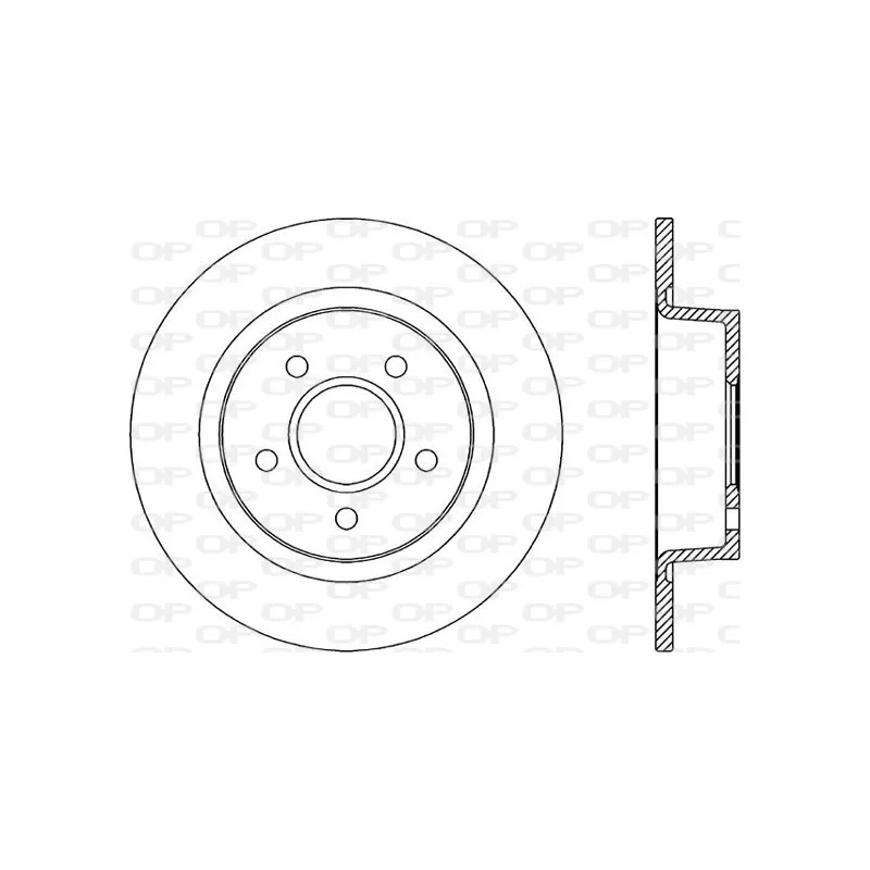 Jeu de 2 disques de frein arrière OPEN PARTS BDA2170.10