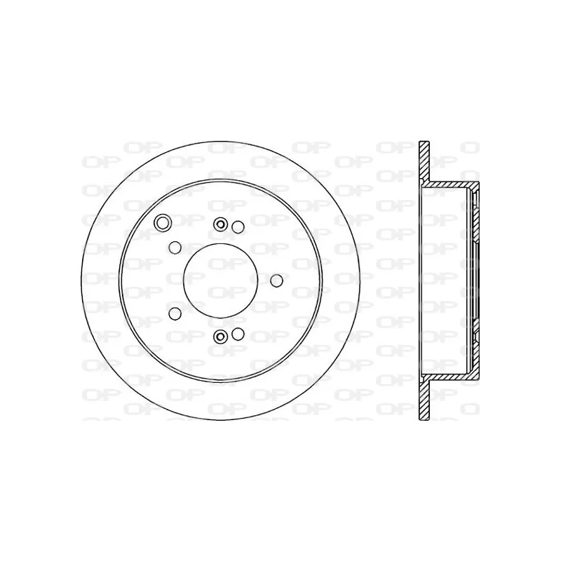Jeu de 2 disques de frein arrière OPEN PARTS BDA2174.10